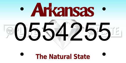0554255 Arkansas License Plate