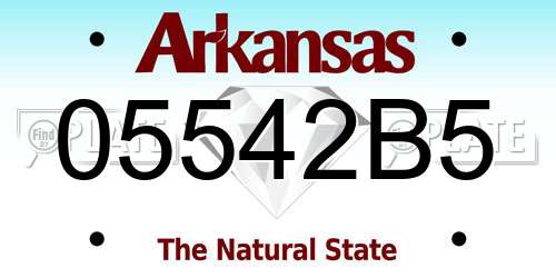 05542B5 Arkansas License Plate