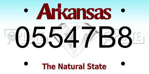 05547B8 Arkansas License Plate