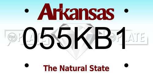 055KB1 Arkansas License Plate
