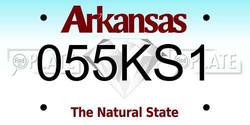 055KS1 Arkansas License Plate
