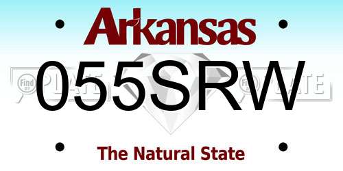 055SRW Arkansas License Plate