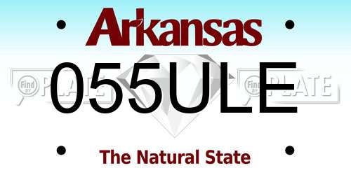 055ULE Arkansas License Plate