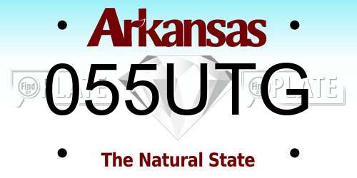 055UTG Arkansas License Plate