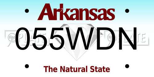 055WDN Arkansas License Plate