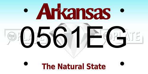 0561EG Arkansas License Plate