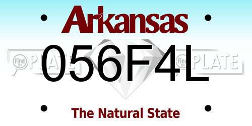 056F4L Arkansas License Plate