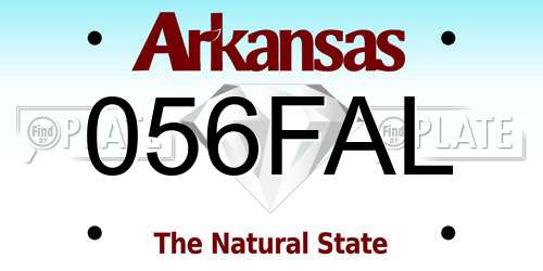 056FAL Arkansas License Plate