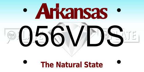 056VDS Arkansas License Plate