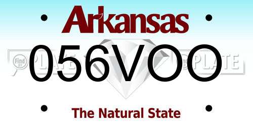 056VOO Arkansas License Plate