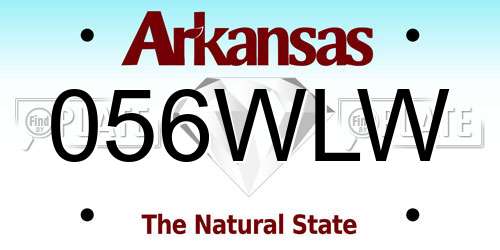 056WLW Arkansas License Plate