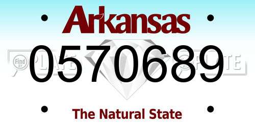 0570689 Arkansas License Plate