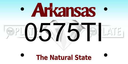 0575TI Arkansas License Plate