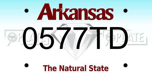 0577TD Arkansas License Plate