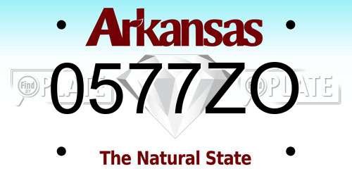 0577ZO Arkansas License Plate