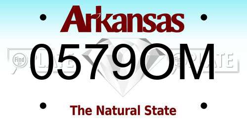 0579OM Arkansas License Plate