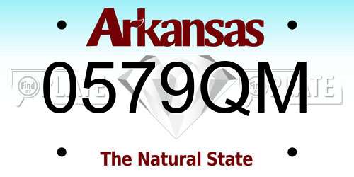 0579QM Arkansas License Plate
