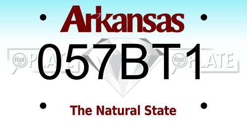 057BT1 Arkansas License Plate
