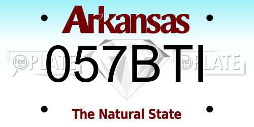 057BTI Arkansas License Plate
