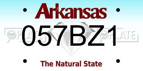 057BZ1 Arkansas License Plate