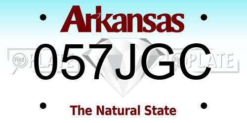 057JGC Arkansas License Plate