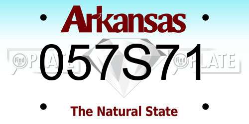 057S71 Arkansas License Plate