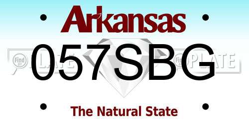 057SBG Arkansas License Plate