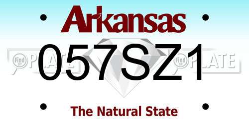 057SZ1 Arkansas License Plate