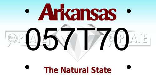 057T70 Arkansas License Plate