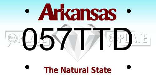 057TTD Arkansas License Plate