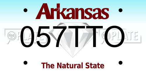 057TTO Arkansas License Plate