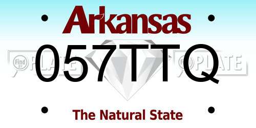 057TTQ Arkansas License Plate