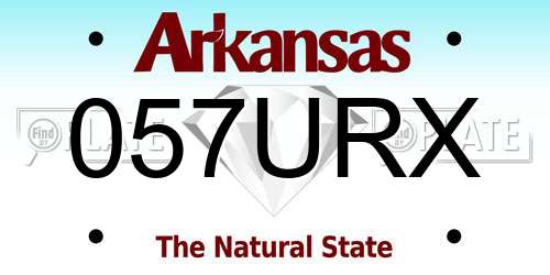 057URX Arkansas License Plate