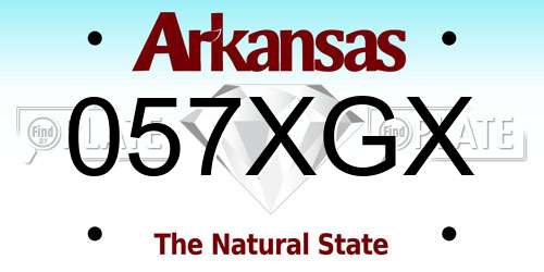 057XGX Arkansas License Plate