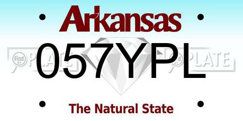 057YPL Arkansas License Plate