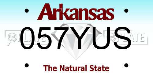 057YUS Arkansas License Plate