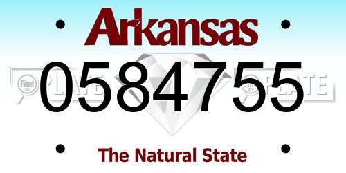 0584755 Arkansas License Plate