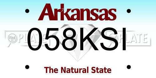 058KSI Arkansas License Plate