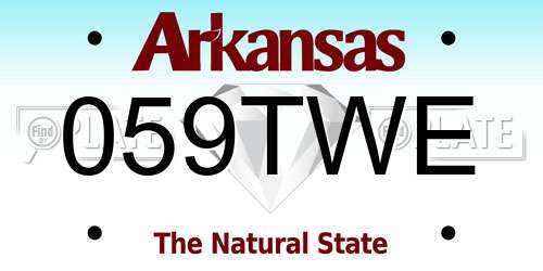 059TWE Arkansas License Plate