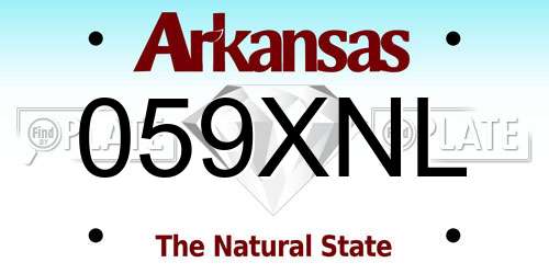 059XNL Arkansas License Plate