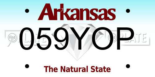 059YOP Arkansas License Plate