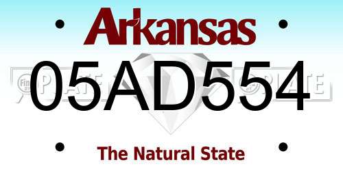 05AD554 Arkansas License Plate