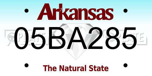 05BA285 Arkansas License Plate