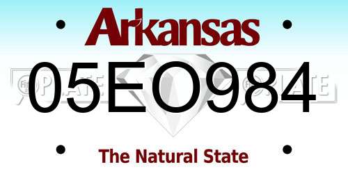 05EO984 Arkansas License Plate
