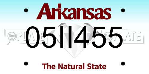 05II455 Arkansas License Plate