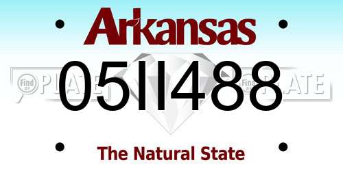 05II488 Arkansas License Plate