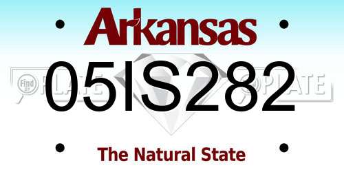 05IS282 Arkansas License Plate