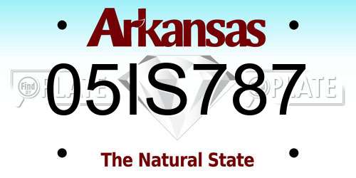 05IS787 Arkansas License Plate