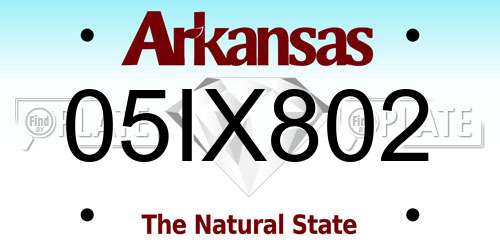 05IX802 Arkansas License Plate