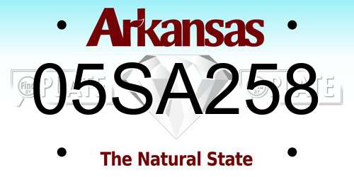 05SA258 Arkansas License Plate